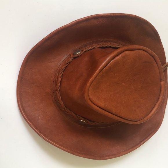 North Star Brown Leather Hat Size L - Picture 11 of 13